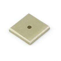 Emtek 86342 Sandcast Bronze Square Cabinet Knob Backplate Tumbled White Bronze 