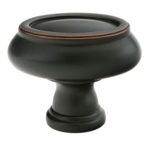 Emtek Brass Geometric Oval Cabinet Knob 86304, 86305, 86306(US10B)