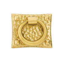 Emtek 86040 Hammered Ring Pull Polished Brass (US3)