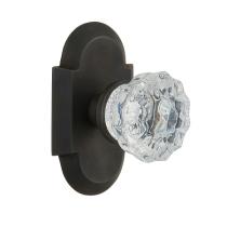 Nostalgic Warehouse Cottage Plate with Crystal Knob Set Oil Rubbed Bronze 
