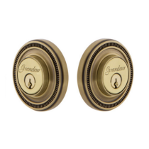 Grandeur Soleil Double Cylinder Deadbolt Vintage Brass