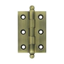 Deltana 2 1/2" x 1 11/16" Cabinet Brass Hinges w/Ball Tips (Pair) CH2517