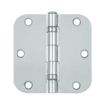 Deltana 3 1/2" x 3 1/2" Radius Corner Ball Bearing Residential Steel Hinges