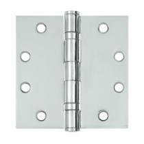 Deltana 4 1/2" x 4 1/2" Square Corner Ball Bearing Heavy Duty Steel Hinges S45BB