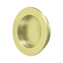 Deltana FP238 Solid Brass Round HD Flush Pull Polished Brass (US3)