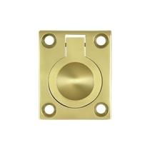Deltana FRP175 Solid Brass Flush Ring Pull Polished Brass