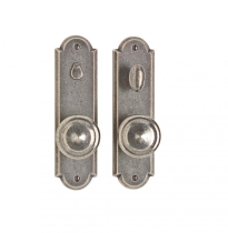 Rocky Mountain 2-1/2" x 9" Arched Escutcheon with choice of Knob or Lever