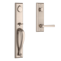 Baldwin Reserve Longview (LON) Handleset shown in White Bronze (492)