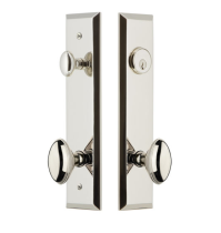 Grandeur Fifth Avenue Tall Plate Entrance Set with Choice of Knob or Lever Polished Nickel