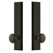 Grandeur Fifth Avenue Tall Plate with Choice of Knob or Lever Timeless Bronze