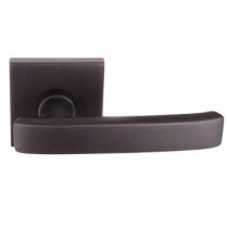 Emtek Geneva Door Lever Set with Square Rosette Oil Rubbed Bronze