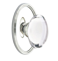 Emtek Hampton Door knob with Oval Rose Polished Chrome (US26)