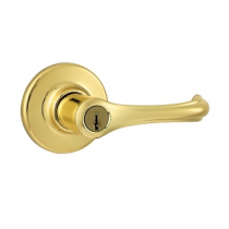 Kwikset Dorian 405DNL-SMT Keyed Entry 3 Polished Brass