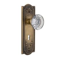 Nostalgic Warehouse Meadows Backplate with Round Crystal knob
