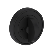 Baldwin Reserve Recessed Round Deadbolt Satin Black Inteiror
