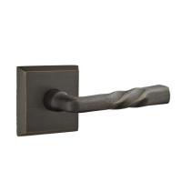 Emtek Montrose Door lever with #6 Rose Medium Bronze Patina (MB)