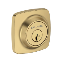 Baldwin Reserve Soft Square Deadbolt Satin Brass
