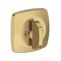 Baldwin Reserve Soft Square Deadbolt Satin Brass Interior
