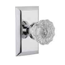 Nostalgic Warehouse Studio Plate with Crystal Knob Bright Chrome 