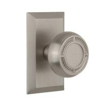 Nostalgic Warehouse Studio Plate with Mission Knob Set Satin Nickel