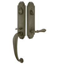 Emtek 471222 Octagon Handleset with Octagon Lever Medium Bronze Patina (MB)