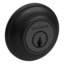Baldwin Reserve Traditional Round Deadbolt (TRD) shown in Satin Black (190)