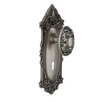 Nostalgic Warehouse Victorian Backplate with Victorian Knob Antique Pewter (AP)