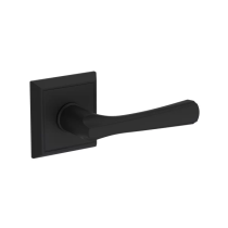 Baldwin Reserve Wyndcliff Lever with Chamfered Square Rose Satin Black