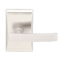 Emtek Geneva Door Lever Set with Neos Rosette Satin Nickel (US15)