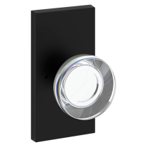 Baldwin Reserve Contemporary Crystal Door Knob with Contemporary five inch rose satin black
