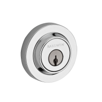 Baldwin Reserve Contemporary Round Deadbolt shown in Polished Chrome (260)