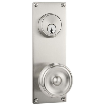Emtek 8012, 8112, 8212 Modern 7-1/8" Keyed Sideplate with Waverly knob