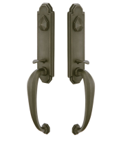 Emtek 474222 Octagon Monolithic Grip by Grip Handleset Medium Bronze Patina (MB)