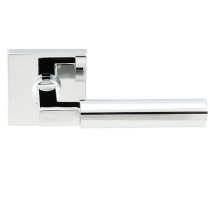 Emtek Brass Hercules Door Lever Set with Square Rose Polished Chrome (US26)