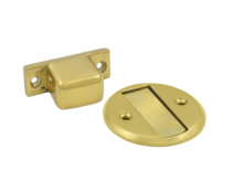 Deltana MDHF25 Flush Magnetic Door Stop & Holder in Polished Brass (US3)