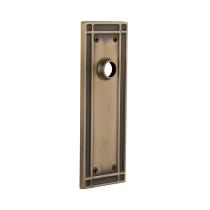 Nostalgic Warehouse Mission Plate Without Keyhole Privacy Antique Brass 