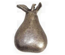 Emenee PFR103 Pear Cabinet Knob shown in Antique Matte Brass (ABR)