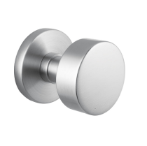 Emtek Stainless Steel Round Door Knob with Disk Rosette Stainless Steel 