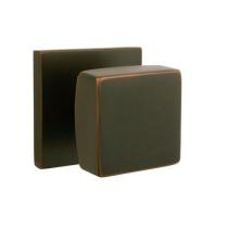 Emtek Square Door Knob Set with Square Rosette Oil Rubbed Bronze (US10B)