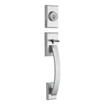 Kwikset Tavaris Handleset shown in Satin Chrome (26D)