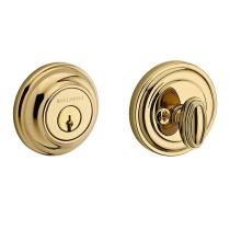 Baldwin Reserve Traditional Round Deadbolt (TRD) shown in Polished Brass (003)