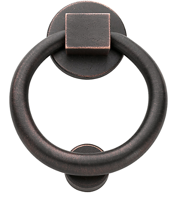 Baldwin 0195 Ring Knocker in Distressed Distressed Oil Rubbed Bronze (402)