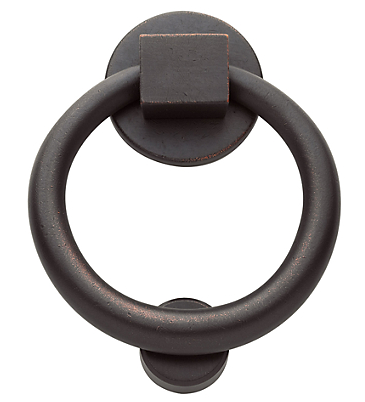 Baldwin 0195 Ring Knocker in Distressed Distressed Venetian Bronze (412)