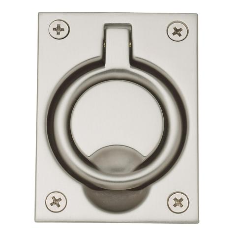 Baldwin 0395 Flush Ring Pull in Satin Nickel (150)