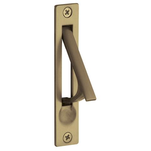 Baldwin 0465 Edge Pull in Satin Brass & Black (050)