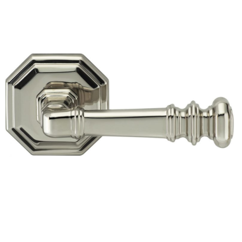 Omnia 101 Lever Latchset Polished Nickel (US14)