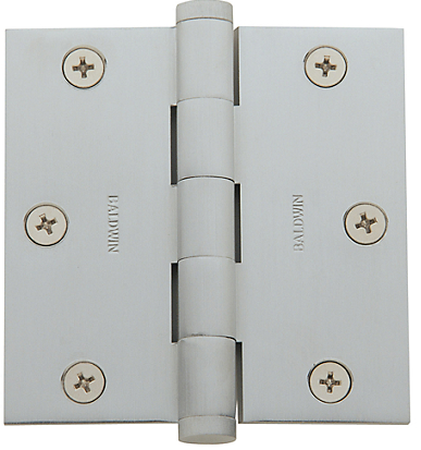 Baldwin 1035 Brass 3 1/2 x 3 1/2 Square Corner Hinge