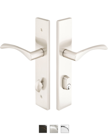 Emtek 16B1 Configuration #6 Brass MODERN Style Multi-Point Trim for Patio Doors