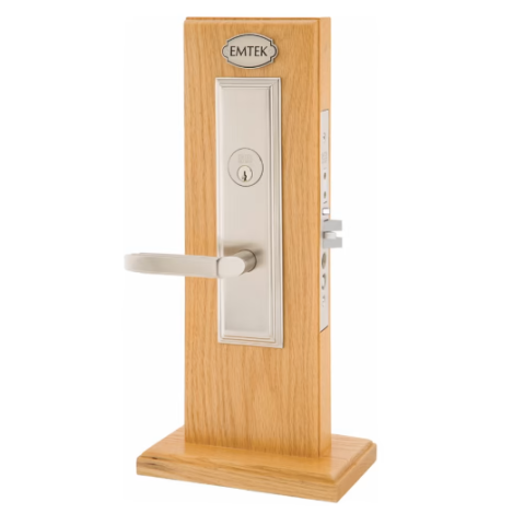 Emtek Manhattan Mortise Entrance Lockset with Manhattan Lever Satin Nickel (15) 