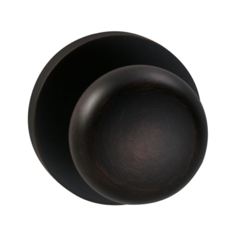 Omnia 458MD Colonial Door Knob Set with Modern Rose Tuscan Bronze (TB)